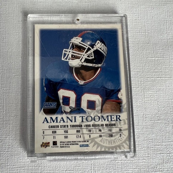 1997 Skybox Premium Autographics Amani Toomer NrMint + - Picture 2 of 2